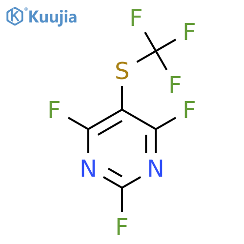 PYRIMIDINE, 2,4,6-TRIFLUORO-5-[(TRIFLUOROMETHYL)THIO]- structure