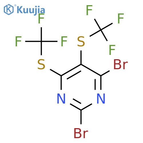 Pyrimidine, 2,4-dibromo-5,6-bis[(trifluoromethyl)thio]- structure