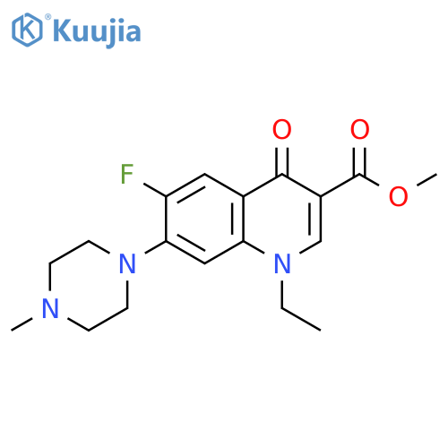 Methyl 1-ethyl-6-fluoro-7-(4-Methylpiperazin-1-yl)-4-oxo-1,4-dihydroquinoline-3-carboxylate structure