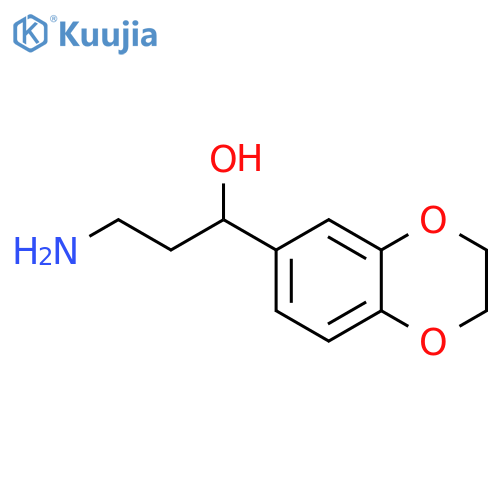 3-amino-1-(2,3-dihydro-1,4-benzodioxin-6-yl)propan-1-ol structure