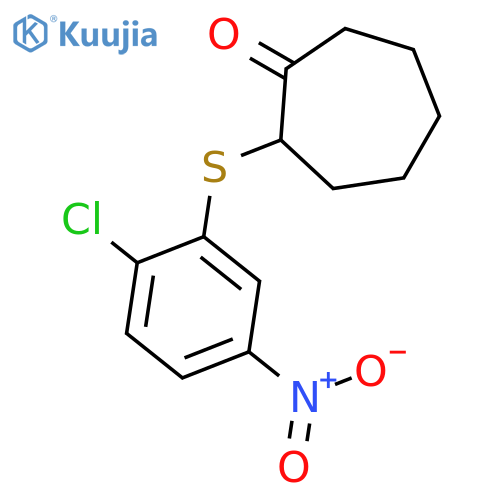 Cycloheptanone, 2-[(2-chloro-5-nitrophenyl)thio]- structure