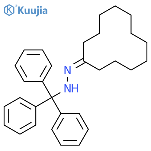 Cyclododecanone, (triphenylmethyl)hydrazone structure