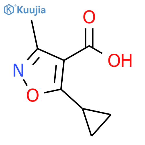 5-cyclopropyl-3-methyl-1,2-oxazole-4-carboxylic acid structure
