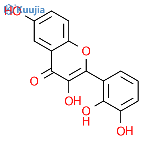 2-(2,3-dihydroxyphenyl)-3,6-dihydroxychromen-4-one structure