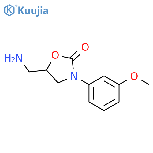 5-(Aminomethyl)-3-(3-methoxyphenyl)-1,3-oxazolidin-2-one structure