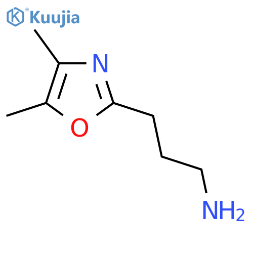 3-(dimethyl-1,3-oxazol-2-yl)propan-1-amine structure