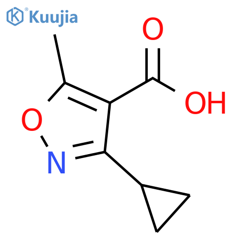 3-cyclopropyl-5-methyl-1,2-oxazole-4-carboxylic acid structure