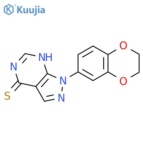 1-(2,3-Dihydrobenzo[b][1,4]dioxin-6-yl)-1H-pyrazolo[3,4-d]pyrimidine-4-thiol structure