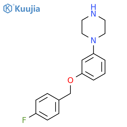 1-{3-(4-Fluorophenyl)methoxyphenyl}piperazine structure