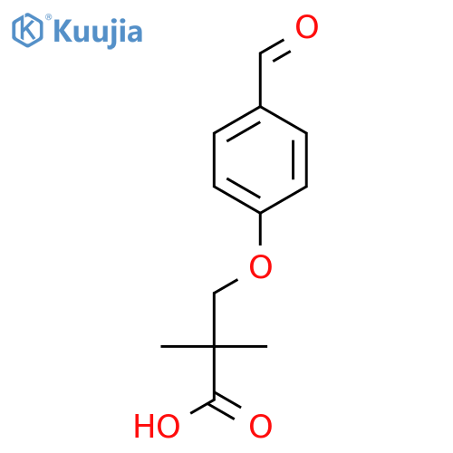 3-(4-Formylphenoxy)-2,2-dimethylpropanoic acid structure
