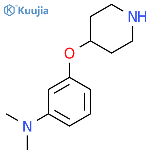 N,N-dimethyl-3-(piperidin-4-yloxy)aniline structure