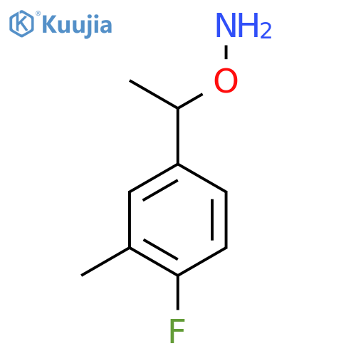 O-1-(4-fluoro-3-methylphenyl)ethylhydroxylamine structure