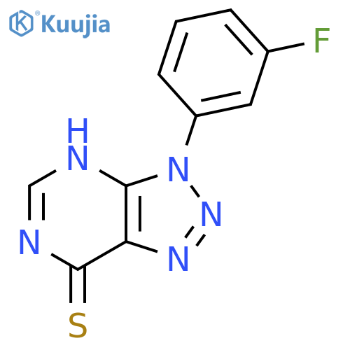3-(3-Fluorophenyl)-3h-[1,2,3]triazolo[4,5-d]pyrimidin-7-yl hydrosulfide structure