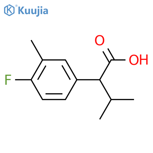 2-(4-Fluoro-3-methylphenyl)-3-methylbutanoic acid structure