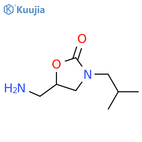 5-(aminomethyl)-3-(2-methylpropyl)-1,3-oxazolidin-2-one structure