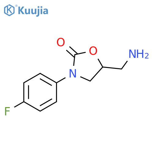 5-(aminomethyl)-3-(4-fluorophenyl)-1,3-oxazolidin-2-one structure