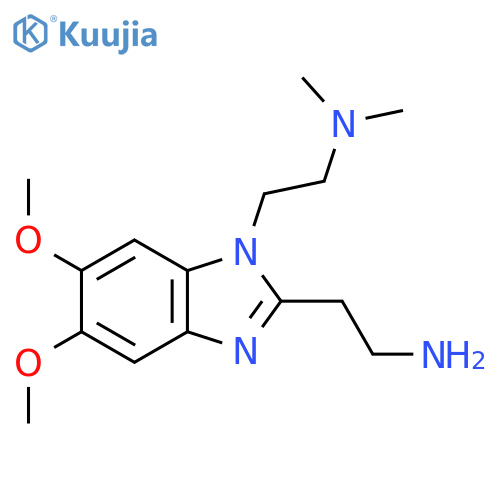 2-{1-[2-(dimethylamino)ethyl]-5,6-dimethoxy-1H-1,3-benzodiazol-2-yl}ethan-1-amine structure