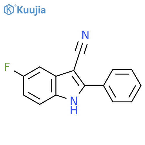 5-FLUORO-2-PHENYL-1H-INDOLE-3-CARBONITRILE structure