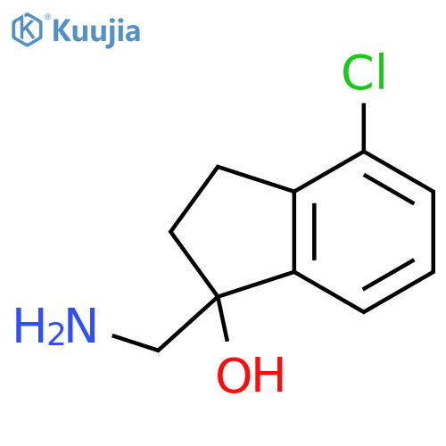 1-(aminomethyl)-4-chloro-2,3-dihydroinden-1-ol structure