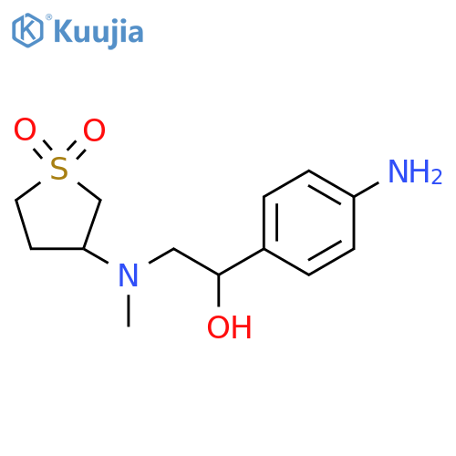 3-{2-(4-aminophenyl)-2-hydroxyethyl(methyl)amino}-1lambda6-thiolane-1,1-dione structure
