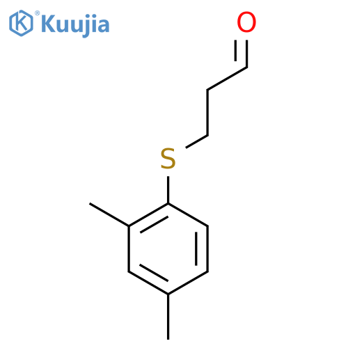 3-(2,4-Dimethylphenyl)sulfanylpropanal structure