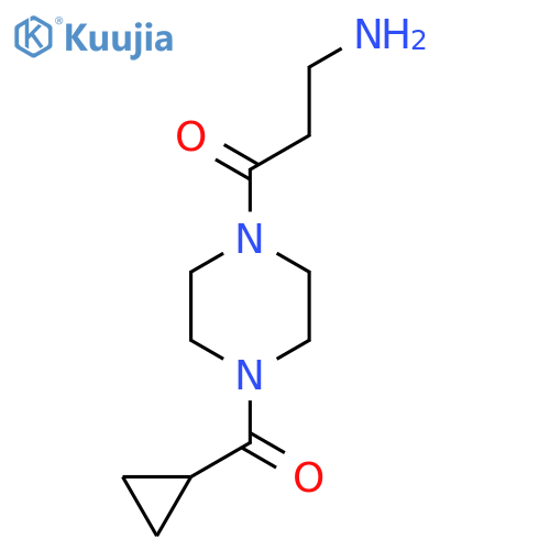 3-amino-1-(4-cyclopropanecarbonylpiperazin-1-yl)propan-1-one structure