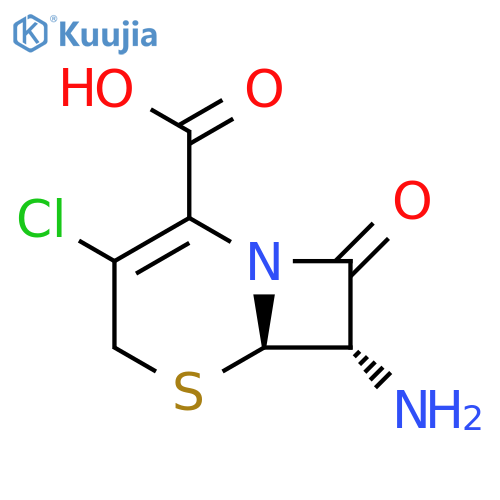 5-Thia-1-azabicyclo[4.2.0]oct-2-ene-2-carboxylic acid, 7-amino-3-chloro-8-oxo-, (6R-cis)- structure