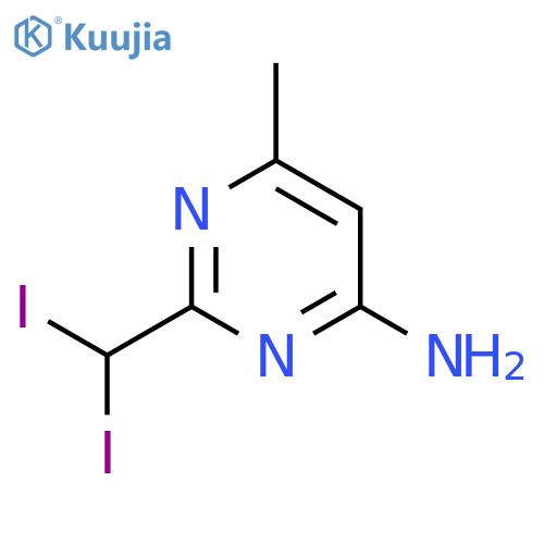 4-Amino-2-diiodmethyl-6-methyl-pyrimidin structure