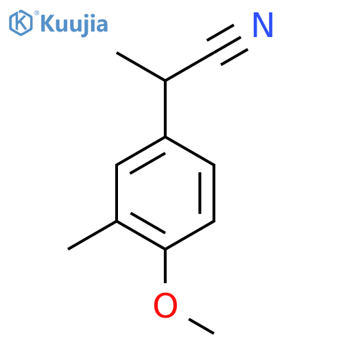 2-(4-methoxy-3-methylphenyl)propanenitrile structure