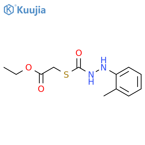Acetic acid, [[[2-(2-methylphenyl)hydrazino]carbonyl]thio]-, ethyl ester structure