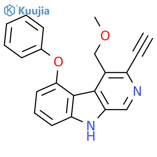 9H-Pyrido[3,4-b]indole, 3-ethynyl-4-(methoxymethyl)-5-phenoxy- structure