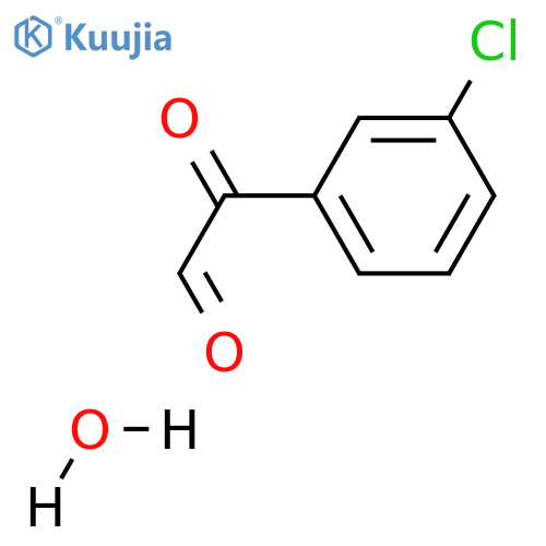 Benzeneacetaldehyde, 3-chloro-α-oxo-, hydrate (1:1) structure