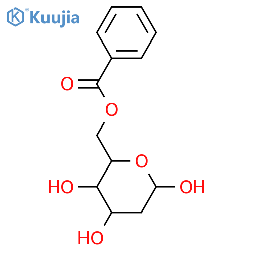 2-Deoxy-arabino-hexose; α-D-Pyranose-form, 6-Benzoyl structure