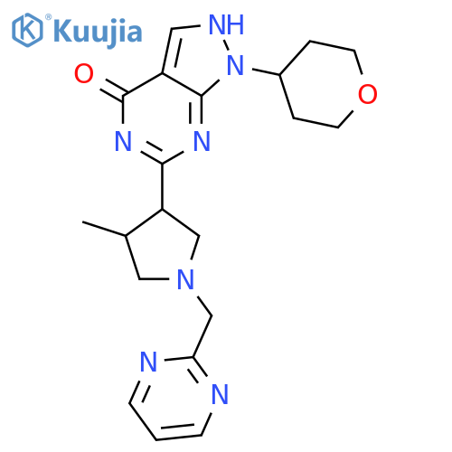 6-[(3s,4s)-4-methyl-1-(pyrimidin-2-ylmethyl)pyrrolidin-3-yl]-1-(oxan-4-yl)-2h-pyrazolo[3,4-d]pyrimidin-4-one structure