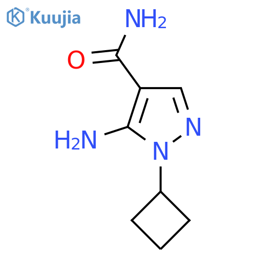 5-Amino-1-cyclobutyl-1H-pyrazole-4-carboxamide structure