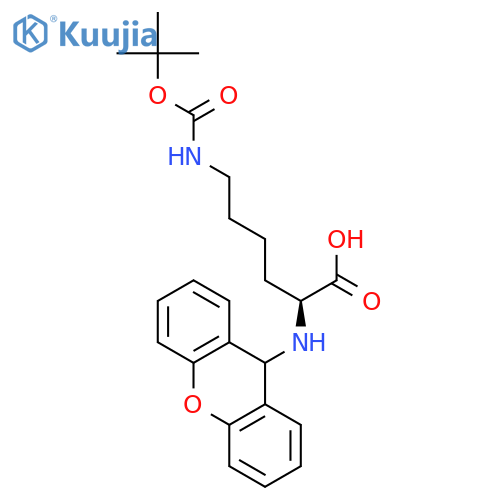 L-Lysine, N6-[(1,1-dimethylethoxy)carbonyl]-N2-9H-xanthen-9-yl- structure