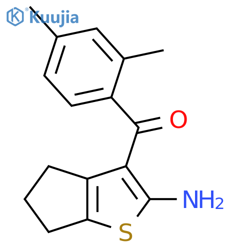 3-(2,4-Dimethylbenzoyl)-4H,5H,6H-cyclopentabthiophen-2-amine structure