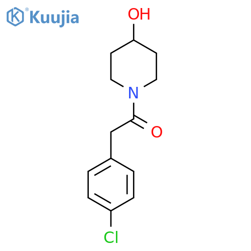2-(4-Chlorophenyl)-1-(4-hydroxypiperidin-1-yl)ethan-1-one structure