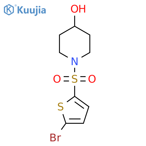 1-((5-Bromothiophen-2-yl)sulfonyl)piperidin-4-ol structure