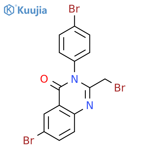 4(3H)-Quinazolinone, 6-bromo-2-(bromomethyl)-3-(4-bromophenyl)- structure