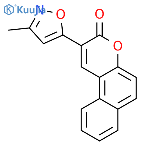 3H-Naphtho[2,1-b]pyran-3-one, 2-(3-methyl-5-isoxazolyl)- structure