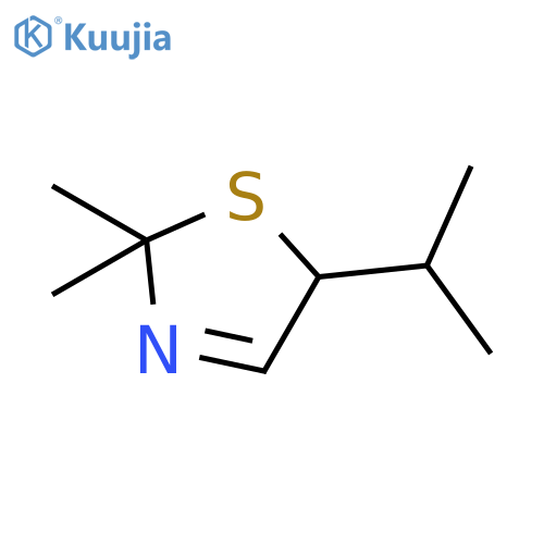 Thiazole,2,5-dihydro-2,2-dimethyl-5-(1-methylethyl)- structure