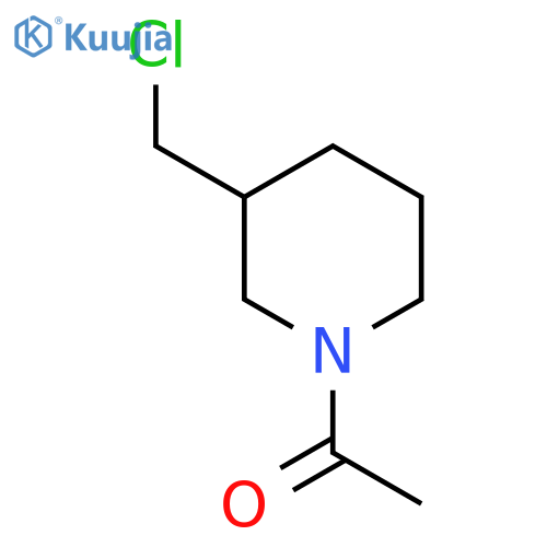 1-[3-(chloromethyl)piperidin-1-yl]ethan-1-one structure