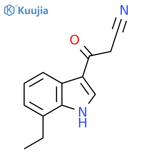 3-(7-Ethyl-1H-indol-3-yl)-3-oxopropanenitrile structure