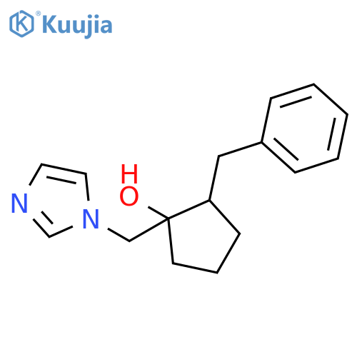 Cyclopentanol, 1-(1H-imidazol-1-ylmethyl)-2-(phenylmethyl)- structure