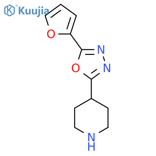 4-[5-(furan-2-yl)-1,3,4-oxadiazol-2-yl]piperidine structure