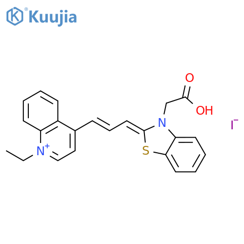 Quinolinium, 4-[3-[3-(carboxymethyl)-2(3H)-benzothiazolylidene]-1-propenyl]-1-ethyl-, iodide structure