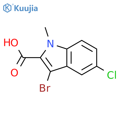 3-Bromo-5-chloro-1-methyl-1H-indole-2-carboxylic acid structure