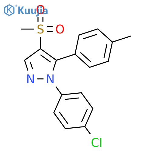 1H-Pyrazole, 1-(4-chlorophenyl)-5-(4-methylphenyl)-4-(methylsulfonyl)- structure