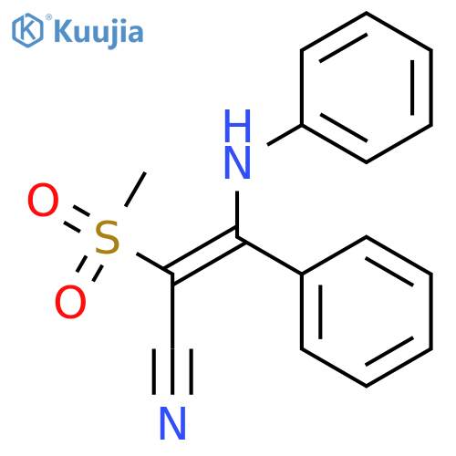 2-Propenenitrile, 2-(methylsulfonyl)-3-phenyl-3-(phenylamino)- structure
